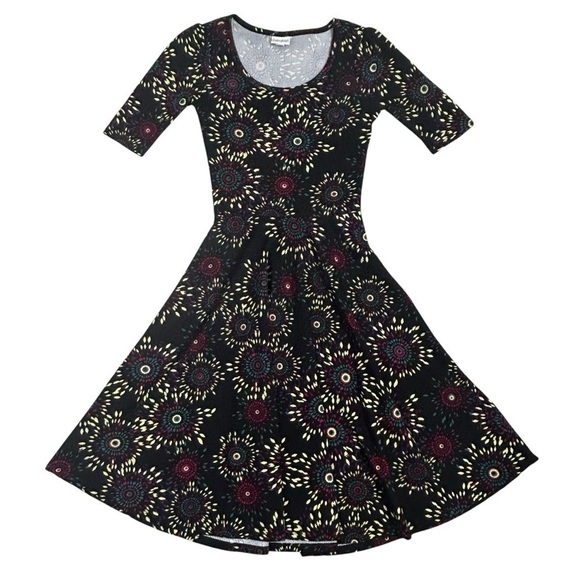 Lularoe Printed Nicole Dress - Picture 1 of 12